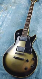 Niestandardowa gitara elektryczna Brzoskwini Body drewniane srebrne ciało i szyja szybka opakowanie w magazynie
