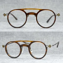 Luksusowe projektanta okularów przeciwsłonecznych 20% zniżki w wysokiej jakości wysokiej jakości czysty tytan silikonowy wspornik nosowy podwójna wiązka pilot rama ręcznie robione szklanki SC036