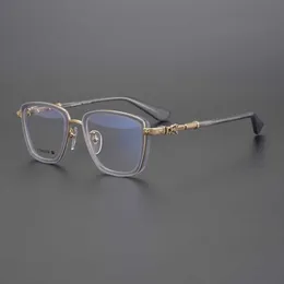 Luksusowe projektant wysokiej jakości okulary przeciwsłoneczne 20% zniżki na japońską ręcznie robioną wysoką krótkowzroczność czyste tytanowe szklanki Mała rama można dopasować do wysokości męskiej płyty żeńskiej