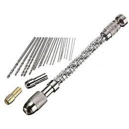 Titta på reparationssatser Set Mini Twist Drill Bits med halvautomatisk handdräkt Mikro-hobby Craft Smycken Trähandverktyg