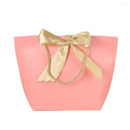 Gift Wrap 5pcs/pack Bag With Handles Recyclable Present Celebration Decorations For Clothes Pouch Birthday DIY Bow Ribbon Party Favor