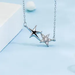 Hänghalsband STARFISH Simple ClaVicle Chain Send Girlfriends Silver Color Temperament Personlighet Kvinnlig halsband SNE311