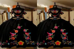 2023 Fabulass Black Quinceanera Dresses Charro Vintage Embroidered Ball Gown Off Offer Offer Swomlal Dress Sweet 15 Girls2088642