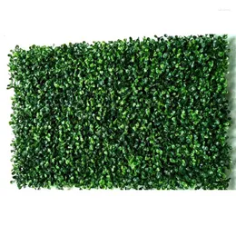 Decorative Flowers 40x60cm Artificial Plant Wall Lawn Faux Leaf Turf Garden Privacy Fence Shopping Center Green Carpet Fake Grass Home Decor