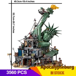Compatibel 70840 45014 Welkom bij Apocalypseburg Statue of Liberty Children Building Blocks Bicks Toy Birthday Gifs