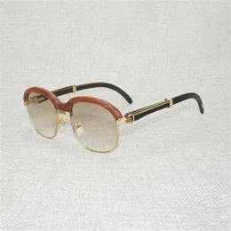 10% de desconto em designer de luxo Novos óculos de sol masculinos e femininos 20% de desconto em tends de madeira vintage womp wrapy gafas homens para arredores de vidro transparente redondos ao ar livre Eyewearkajia