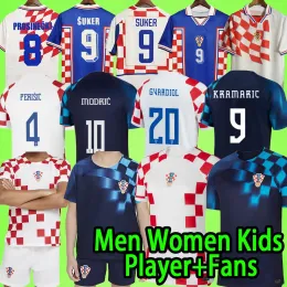 Hırvatistan 2022 Moda Giyim Erkekleri Çocuk Kiti Kadın Hayranlar 22 23 Modric Majer Hırvat 2023 Gvardiol Kovacic Suker Retro 1998 2002 Croacia Futbol Gömlek T Boys
