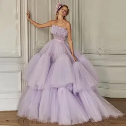 Casual Kleider Extra Puffy Tüll Kleid Lavendel Ballkleid Prom Kleider 2023 Vestidos De Fiesta Noche Mode Frauen Party Lange
