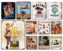 2021 Klassieke whisky en meisjes metalen poster tinnen bord vintage Ierland bier metalen plaat voor bar pub muur decor plaques keukenkamer 6707033