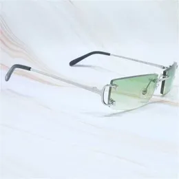 30% rabatt på lyxdesigner Nya män och kvinnors solglasögon 20% rabatt på vintage Rimless Small Square Big Cool Rapper Shades Party Eyewear Gafas de Solkajia