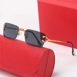 Luxury Designer Fashion Sunglasses 20% Off small square frameless Fashion Street glasses personalized claw legsKajia