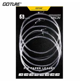 Fisketillbehör Goture 5st avsmalnande ledare Fly Fishing Line 9ft/2,74m 0x/1x/2x/3x/4x/5x/6x/7x flyglinjeledare med Loop Clear Nylon Line P230325