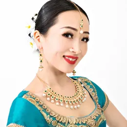 Ethnic Clothing India Nepal Dance Accessory Woman Performance Party Gift Headwear Shoot Lady Headdress Drop EarringsEthnic