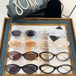 Occhiali da sole di alta qualità di design di lusso Sconto del 20% su Xiaoxiangjia ch5424 nella stessa catena di perle ovale femminile