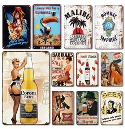 2021 Klassieke whisky en meisjes metalen poster tinnen bord vintage Ierland bier metalen plaat voor bar pub muur decor plaques keukenkamer 9771048