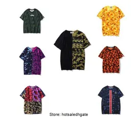 A Mens ape T-shirt Designers Summer Crewneck shirt Fashion tee camouflages Shark tshirt Seaside Tees Holiday Tops Shirts Shorts Sets Man Set Outfits
