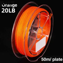 Fishing Accessories Un-waxed 50m 20LB 30LB Fly Fishing Backing Line 8 Strands Polyester Braided Spare Wire Fishing Tackle Accessories P230325