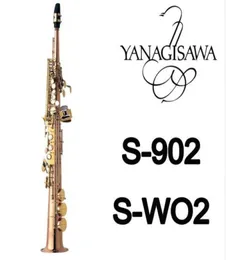 Yanagisawa WO2 Soprano gerade Rohr B Flat Saxophon Gold Lack Messing hochwertiger Saxophon mit Mundstückscase Musikinstrumente8043618