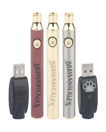 Brass Knuckles Battery BK Vapor 900mAh Gold Wood Slivery Preheat Adjustable Voltage Vape Pen 510 Thread Cartridge 3 colors2138757