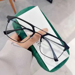Luxus-Designer-Sonnenbrille von hoher Qualität, 20 % Rabatt auf M2295, Tiktok-Live-Übertragung, Doppelstrahl-Metallpersönlichkeit, Anti-Blaulicht-Flachrahmen für Männer mit Kurzsichtigkeit