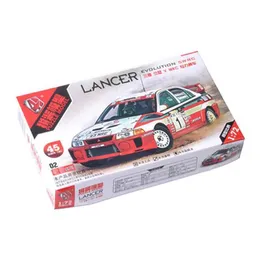 4D Monterad Mini Scale Classic WRC Rally Car Model 4 Simulering Intern struktur Detaljer DIY Toy Ornament