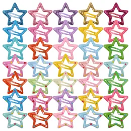 Fila a forma di stella a cinque punte per capelli multicolore Clips per capelli bobby pin torittes barrettes per bambini accessori per bambini per bambini