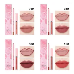 Lip Gloss 12 Colors Sexy Velvet Nude Lipliner Lipstick Set Non-stick Cup Matte Women Tint Makeup Cosmetics Maquillaje
