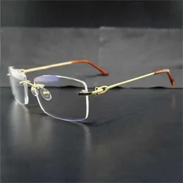 10% zniżki na luksusowy projektant Nowe okulary przeciwsłoneczne dla mężczyzn i kobiet 20% zniżki bez obręczy czyste oko ramy męskie przezroczyste optyczne okulary optyczne metal deisgner okulary recepty