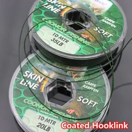 Fishing Accessories 10m Carp Fishing Line Coated Braided Hooklink Fishing Hair Rig Sinking Line For Carp Coarse Fishing Accessories Tackle Wire P230325