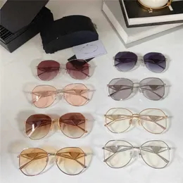 Luksusowe projektant wysokiej jakości okulary przeciwsłoneczne 20% zniżki na modny metalowy trójkąt wielokąt ten sam SPR57Y