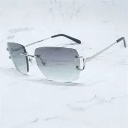 10% zniżki na luksusowy projektant Nowe okulary przeciwsłoneczne dla mężczyzn i kobiet 20% zniżki na ponadwymiarowy ES metalowy retro marka krawędzi bez krawędzi Drut Dostosowane cięcie
