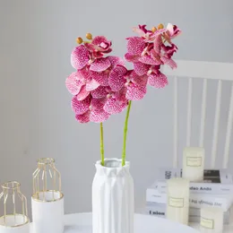 Декоративные цветы искусственные 3D -лента орхидея Phalaenopsis Высококачественные бабочки поддельные растения вазы для свадебного домашнего фестиваля