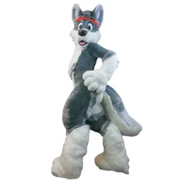 Husky Dog Grey Fursuit Mascot Furry Suits Gra Fancy Dress Christmas Dorosły Rozmiar urodzinowy dla dorosłych