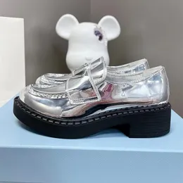 Designer Luxus Damen Echtleder Lederschuhe Loafer Monolith Schwarz Schuherhöhung Plateau Sneakers DressShoes Kleid Damenschuhe 35--40 Größe