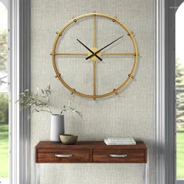 Relógios de parede sala de estar minimalista Luz de luxo decorando, assista simples, moderno de chá moderno relógio criativo Relógio Mediterrâneo Fashio