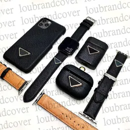 Designer Telefon Case 3 -częściowy zestaw Odwrócony trójkąt P dla iPhone 14 Pro Max 13 12 Mini 11 XR XS XSMAX 7 8 Plus tylna okładka Apple Airpods Pro 2 3 3. Case IWatch Band Watch Pasp