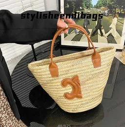 Designer Bag Women's Fashion Woven Vegetable Basket Bag Arc De Summer Straw Bucket Bag Handbag Shoulder Bag Messenger Bags stylisheendibags