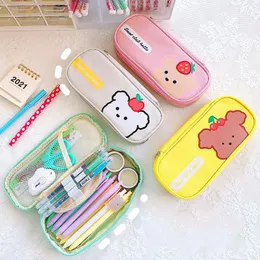 Pencil Bags MINKYS Cute Bear Big Capacity Pencilcase Pouch Bag Desktop Storage Box Kids Gift School Stationery