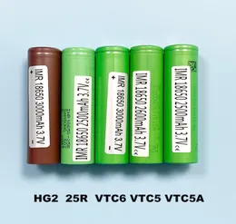 100 hoogwaardige 18650 oplaadbare lithiumbatterij LG Hg2 3000 mAh Hoge afvoerafvoer versus Samsung 25r 30Q Sony VTC6 VTC5 VTC5A F6603991