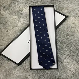 2023 Herrens slips Damier Quiltade slipsar Plaid Designer Silk Tie with Box Black Blue White 83K5#12