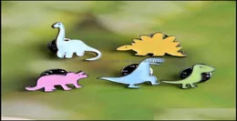 Pimler Broşlar Takı Öğrenci Karikatür Dinozor Serisi Broş Damla Petrol Sevimli Hayvan Okul Çantası Koru Rozeti Alaşım Emaye Pin D1209624
