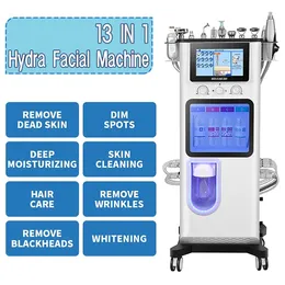 13in1 Microdermoabrasão Auqa Water Hydra Machine Hydro Oxigênio Cuidado com a pele Ultrassônica Face Peel Spa Remoção Tratamento Dispositivo de beleza