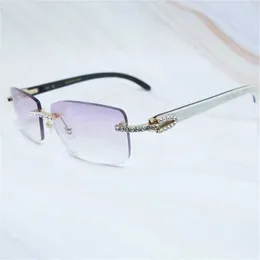 럭셔리 디자이너 고품질 선글라스 20% 할인 아이스 아웃 남자 입방 식 지르콘 버팔로 호른 안경 림없는 모조 다
