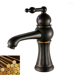 Bathroom Sink Faucets European Style Brass Retro Counter Basin And Cold Water Mix Faucet El Home Washbasin Tap Kitchen Bibcock