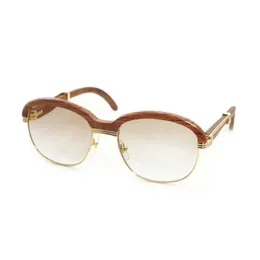 10% rabatt på lyxdesigner Nya herr- och kvinnors solglasögon 20% rabatt på Wood Warp Men Shades Women Clear Glasses Frame Eyewear Gafas Retro Style Eyeglasses Goggles 16