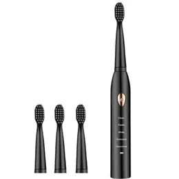 Ultrasonic Sonic Electric Toothbrush Rechargeable Tooth Brushes 2 Minutes Timer Teeth Brush With 4Pcs Replacement Heads And Retail Box DHL