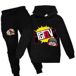 Kläder sätter 93 färger fgteev hoodies toppar byxor 2st set barn sportkläder kostymer pojkar småbarn outfit flickor ytterkläder för baby unisex 230327