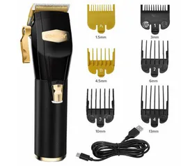 Profession Hair Clippers Set Trimmer Barbershop Cutter Cutting Machine Haircut Cordless Gold Red Black Men Family Barbers Beard T Outliner Clipper USB Charging