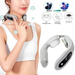 Massaging Neck Pillowws Smart Electric Neck Massager Shoulder Body Massager Low Frequency Magnetic Therapy Pulse Pain Relief Tool Health Care 230327