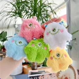 Wholesale Cartoon Super Cute Big Eye Monster Cute Girl Plush Keychains Toy Doll Bag Pendant